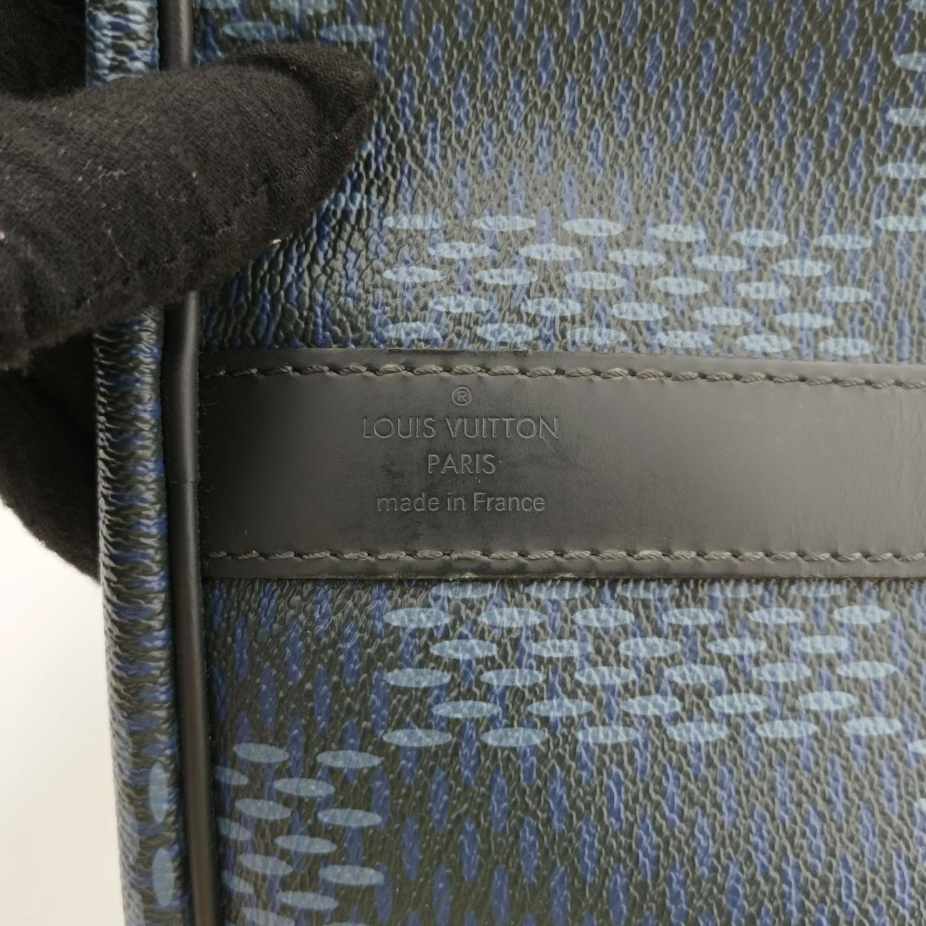 Keepall 55Black x white x BlueDamier CobaltN44013MB0177キーポル 55ブラック×ホワイト×ブルーダミエ コバルトN44013MB0177
