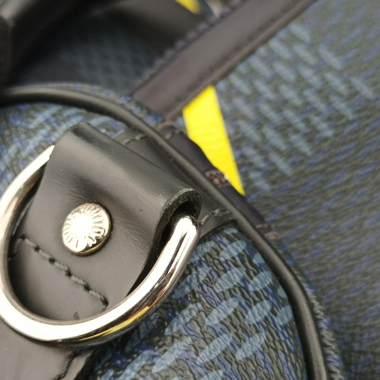 Keepall 55Black x white x BlueDamier CobaltN44013MB0177キーポル 55ブラック×ホワイト×ブルーダミエ コバルトN44013MB0177