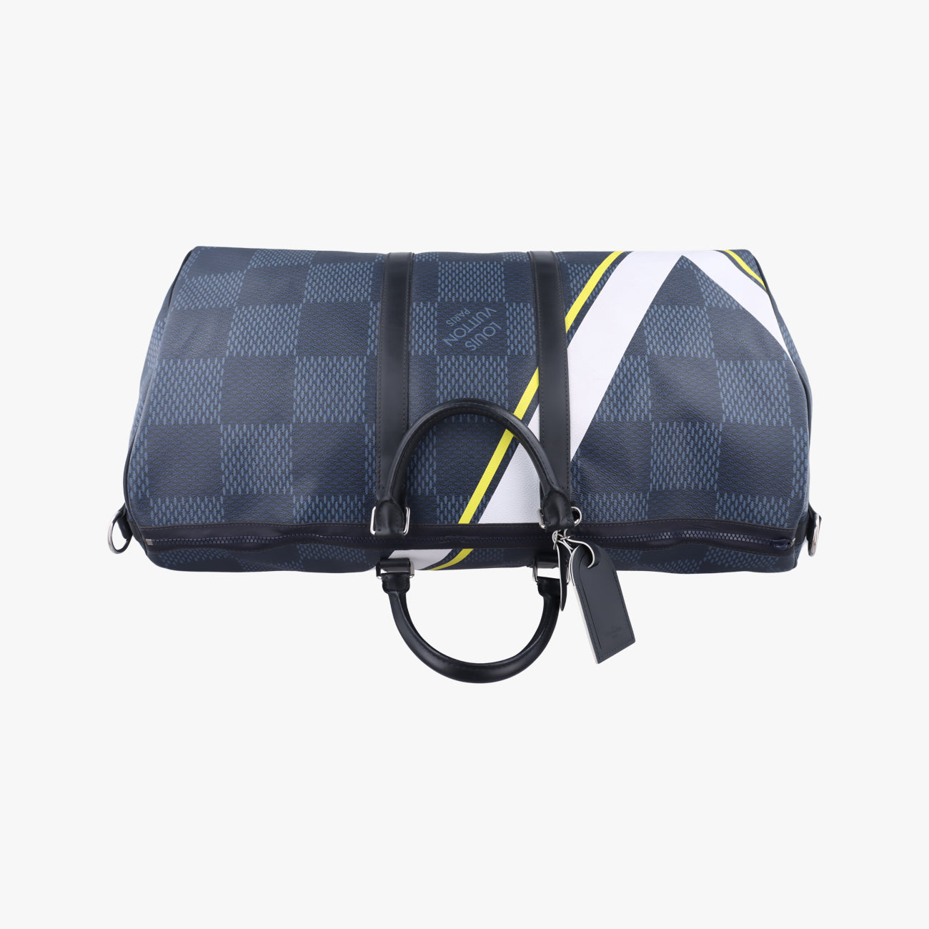 Keepall 55Black x white x BlueDamier CobaltN44013MB0177キーポル 55ブラック×ホワイト×ブルーダミエ コバルトN44013MB0177