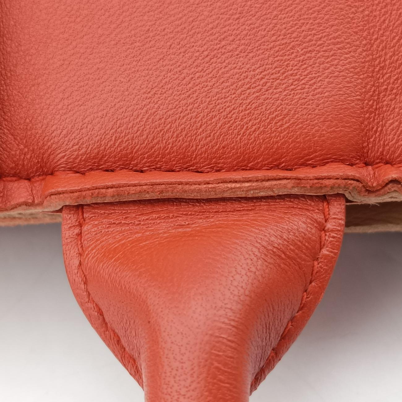 THE ARCO ToteOrange RedlambskinB09578945Lザ アルコトートオレンジレッドラムスキンB09578945L