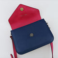 Diorissimo Promenade Envelope PouchPink x NavyLeather28-MA-0135ディオリッシモ プロムナード エンベロープポーチピンク×ネイビーレザー28-MA-0135