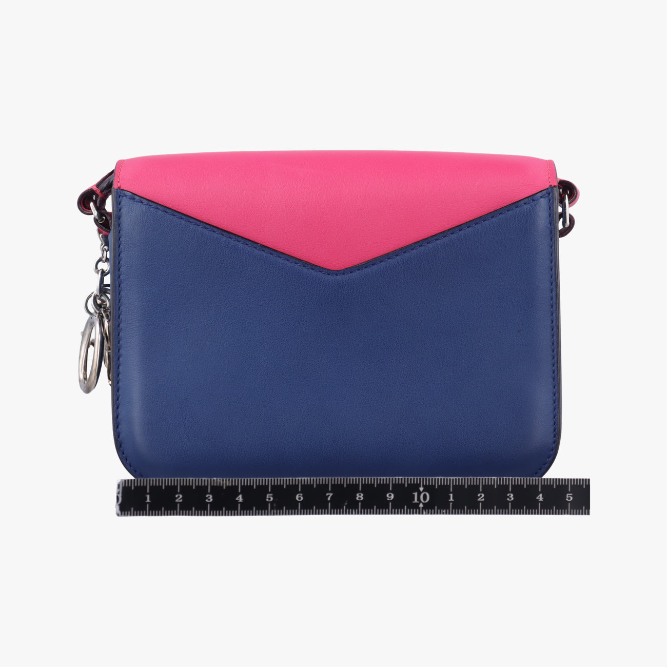 Diorissimo Promenade Envelope PouchPink x NavyLeather28-MA-0135ディオリッシモ プロムナード エンベロープポーチピンク×ネイビーレザー28-MA-0135