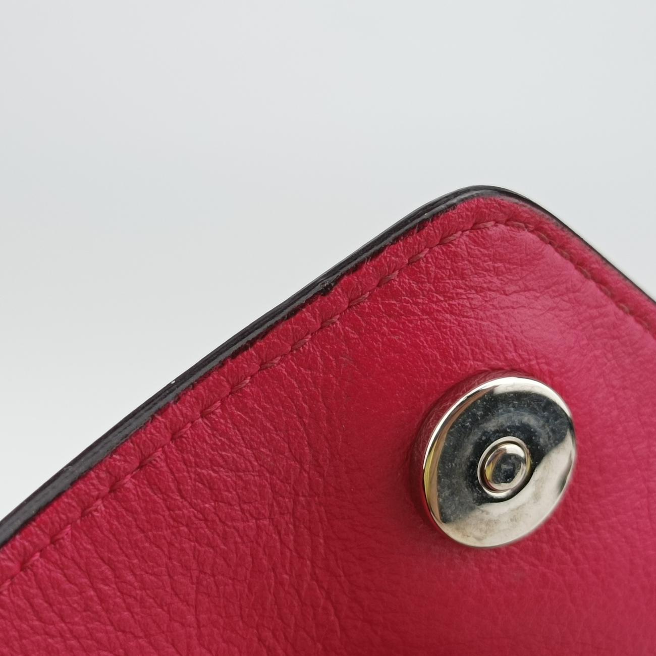 Diorissimo Promenade Envelope PouchPink x NavyLeather28-MA-0135ディオリッシモ プロムナード エンベロープポーチピンク×ネイビーレザー28-MA-0135