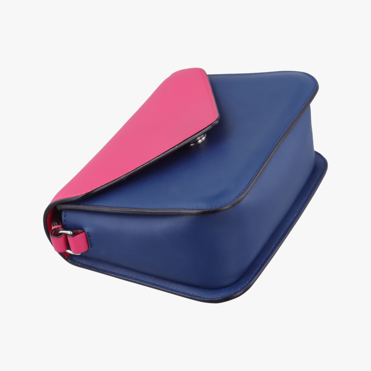 Diorissimo Promenade Envelope PouchPink x NavyLeather28-MA-0135ディオリッシモ プロムナード エンベロープポーチピンク×ネイビーレザー28-MA-0135