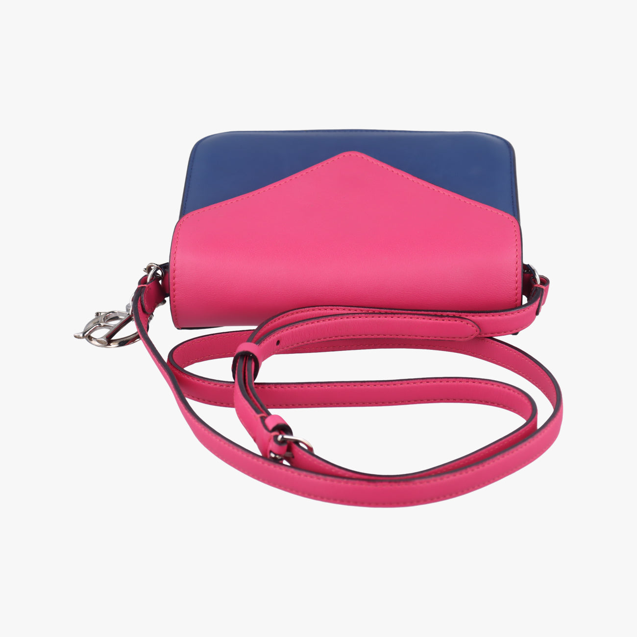 Diorissimo Promenade Envelope PouchPink x NavyLeather28-MA-0135ディオリッシモ プロムナード エンベロープポーチピンク×ネイビーレザー28-MA-0135