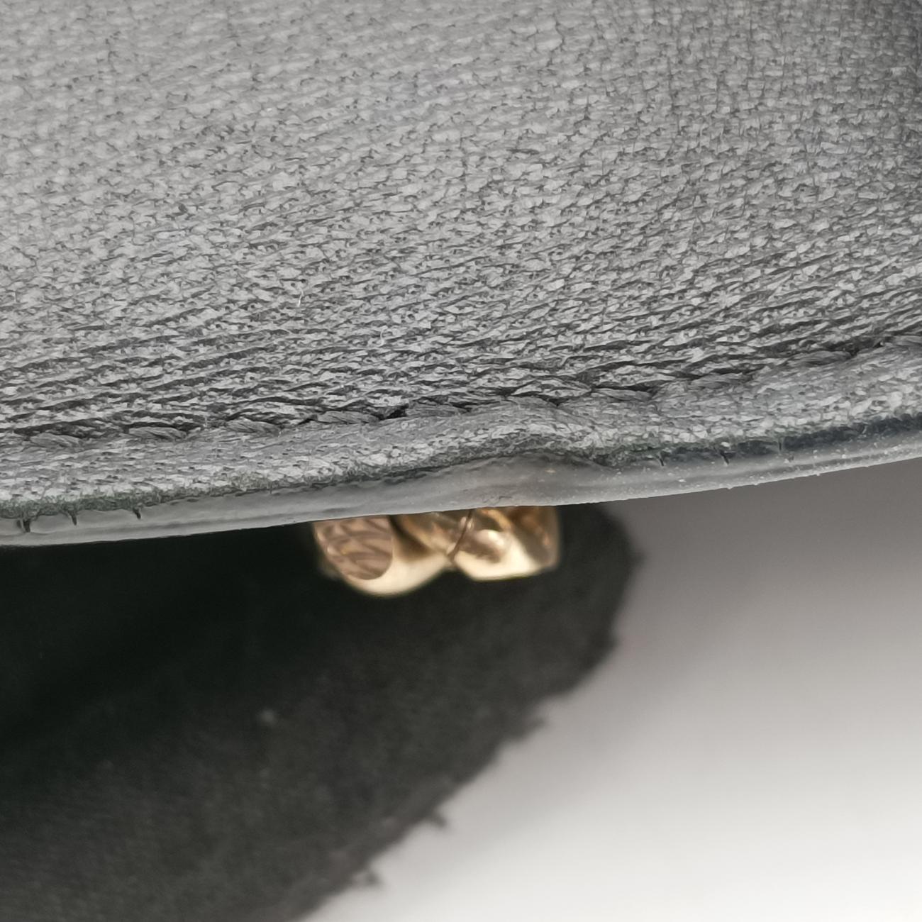 Nappa Large Diamante FlapBlackLeatherCLG 735 049 246 794ナッパ ラージ ディアマンテ フラップブラックレザーCLG 735 049 246 794