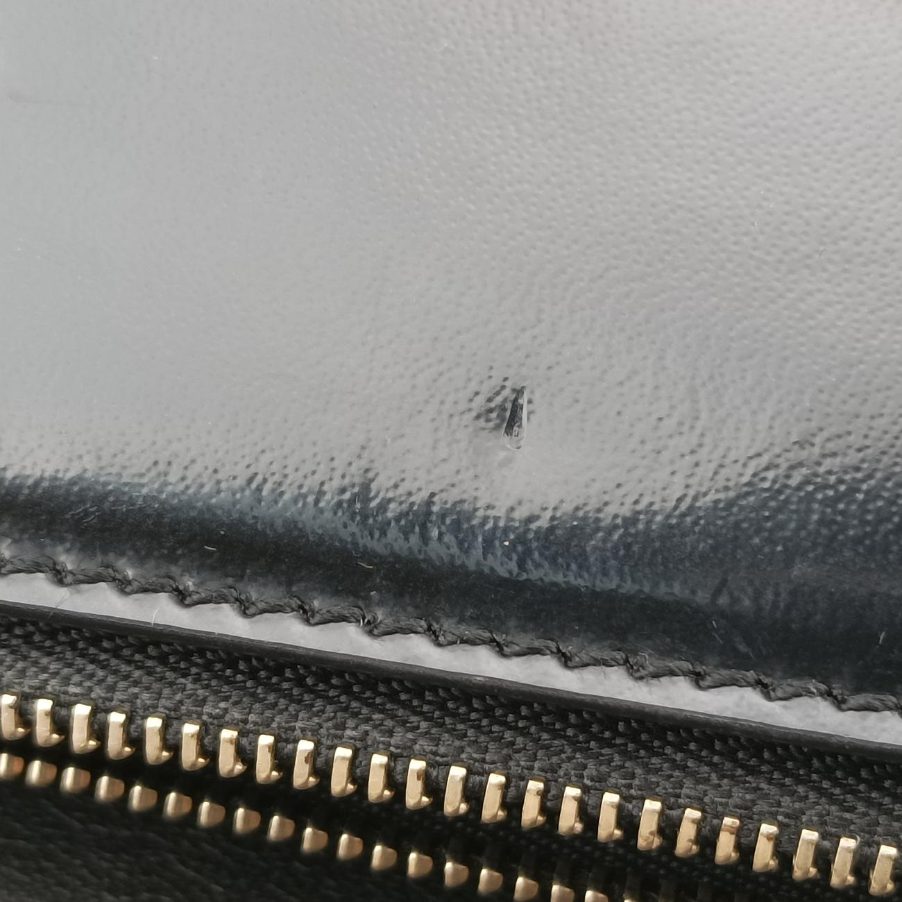 Nappa Large Diamante FlapBlackLeatherCLG 735 049 246 794ナッパ ラージ ディアマンテ フラップブラックレザーCLG 735 049 246 794