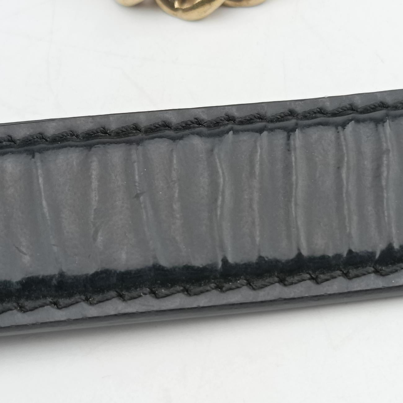 Nappa Large Diamante FlapBlackLeatherCLG 735 049 246 794ナッパ ラージ ディアマンテ フラップブラックレザーCLG 735 049 246 794