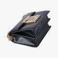 Nappa Large Diamante FlapBlackLeatherCLG 735 049 246 794ナッパ ラージ ディアマンテ フラップブラックレザーCLG 735 049 246 794