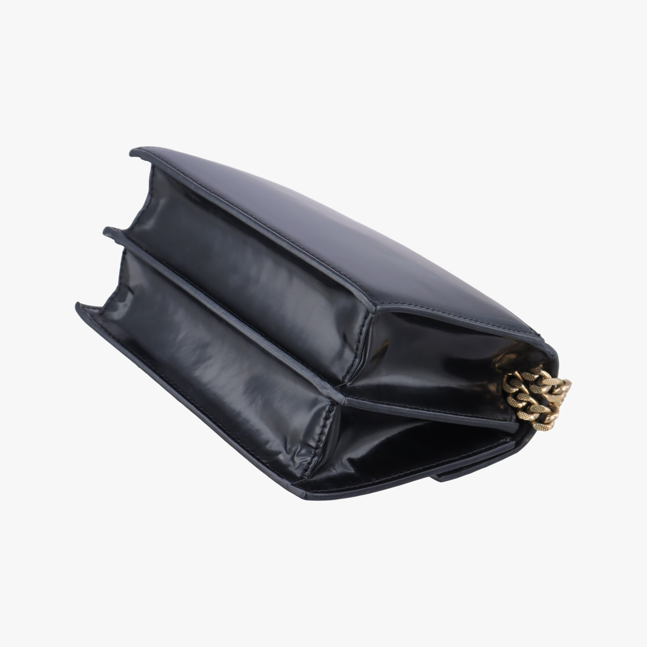 Nappa Large Diamante FlapBlackLeatherCLG 735 049 246 794ナッパ ラージ ディアマンテ フラップブラックレザーCLG 735 049 246 794