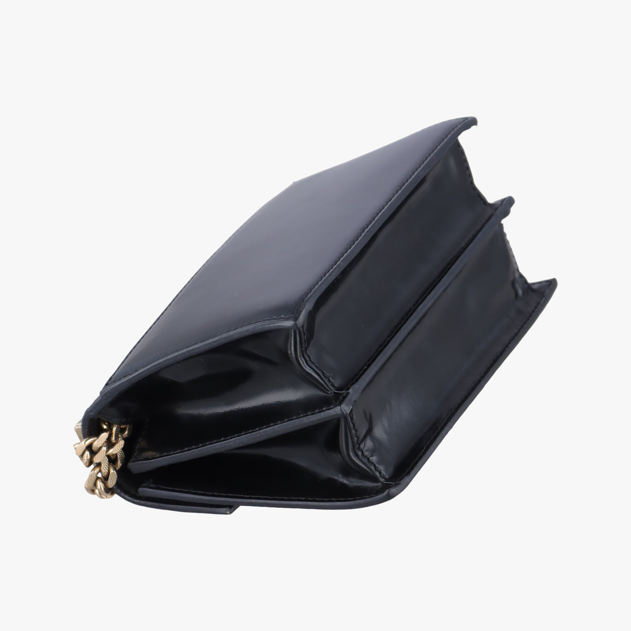 Nappa Large Diamante FlapBlackLeatherCLG 735 049 246 794ナッパ ラージ ディアマンテ フラップブラックレザーCLG 735 049 246 794