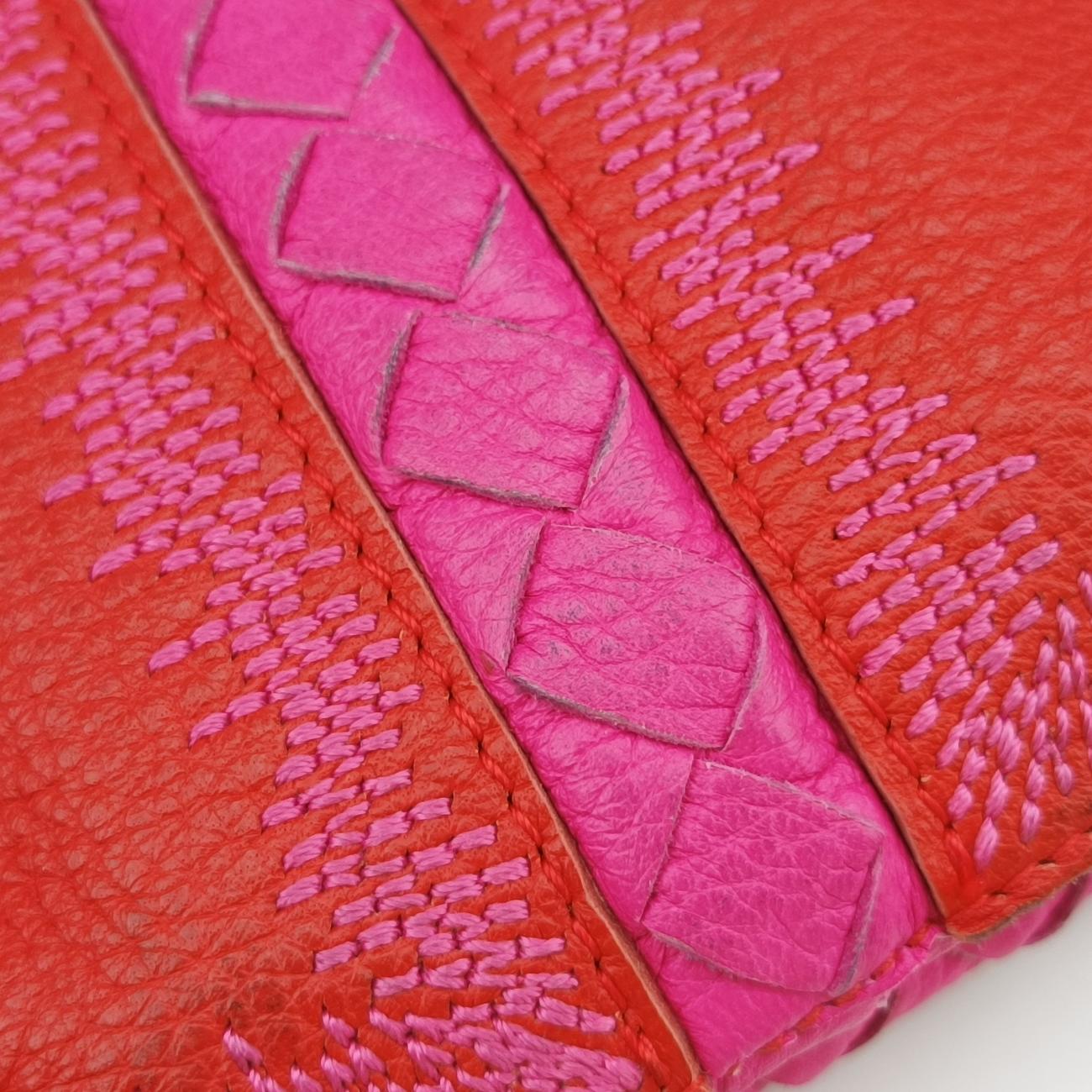 IntrecciatoOrange×PinklambskinB00268622Wイントレチャートオレンジ×ピンクラムスキンB00268622W