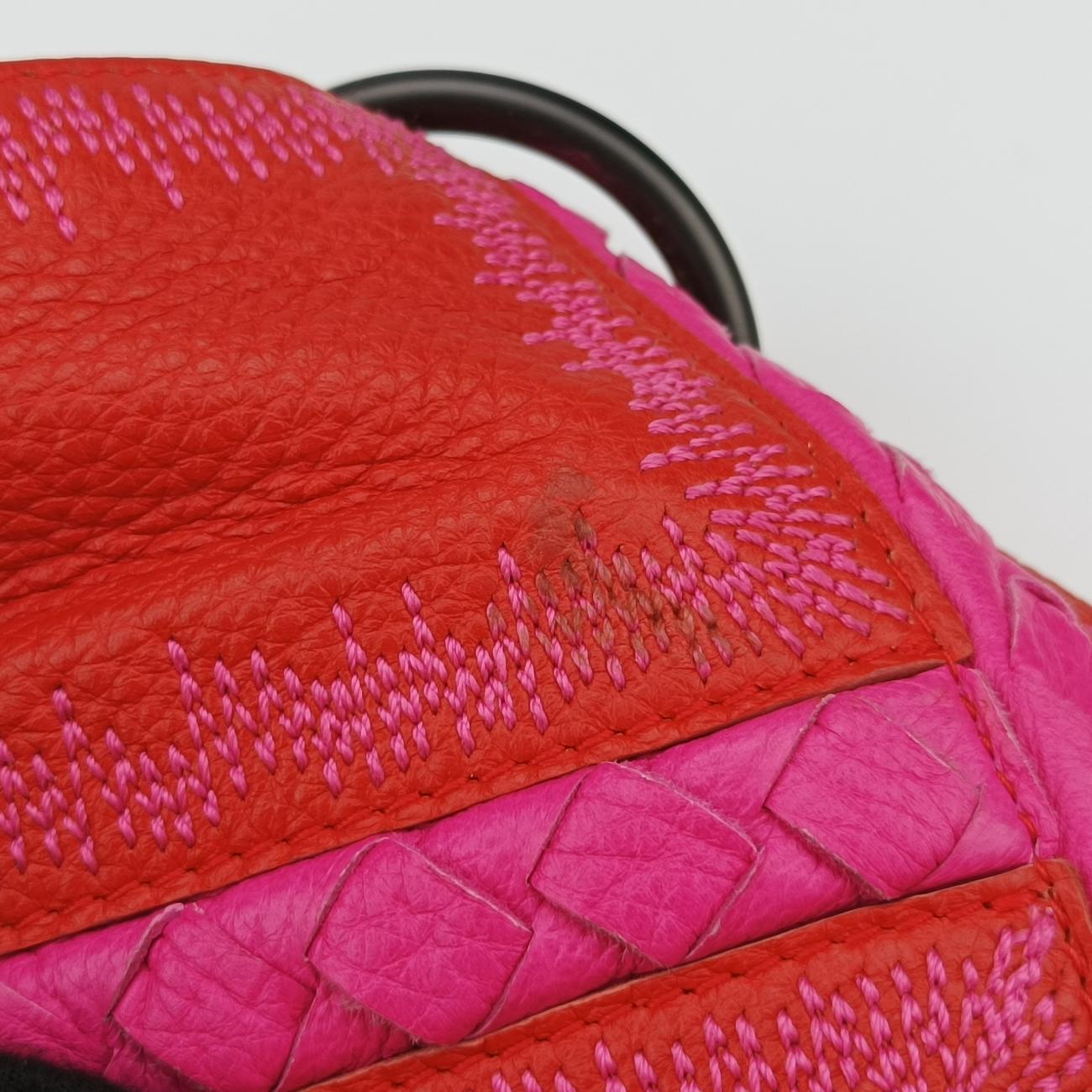 IntrecciatoOrange×PinklambskinB00268622Wイントレチャートオレンジ×ピンクラムスキンB00268622W