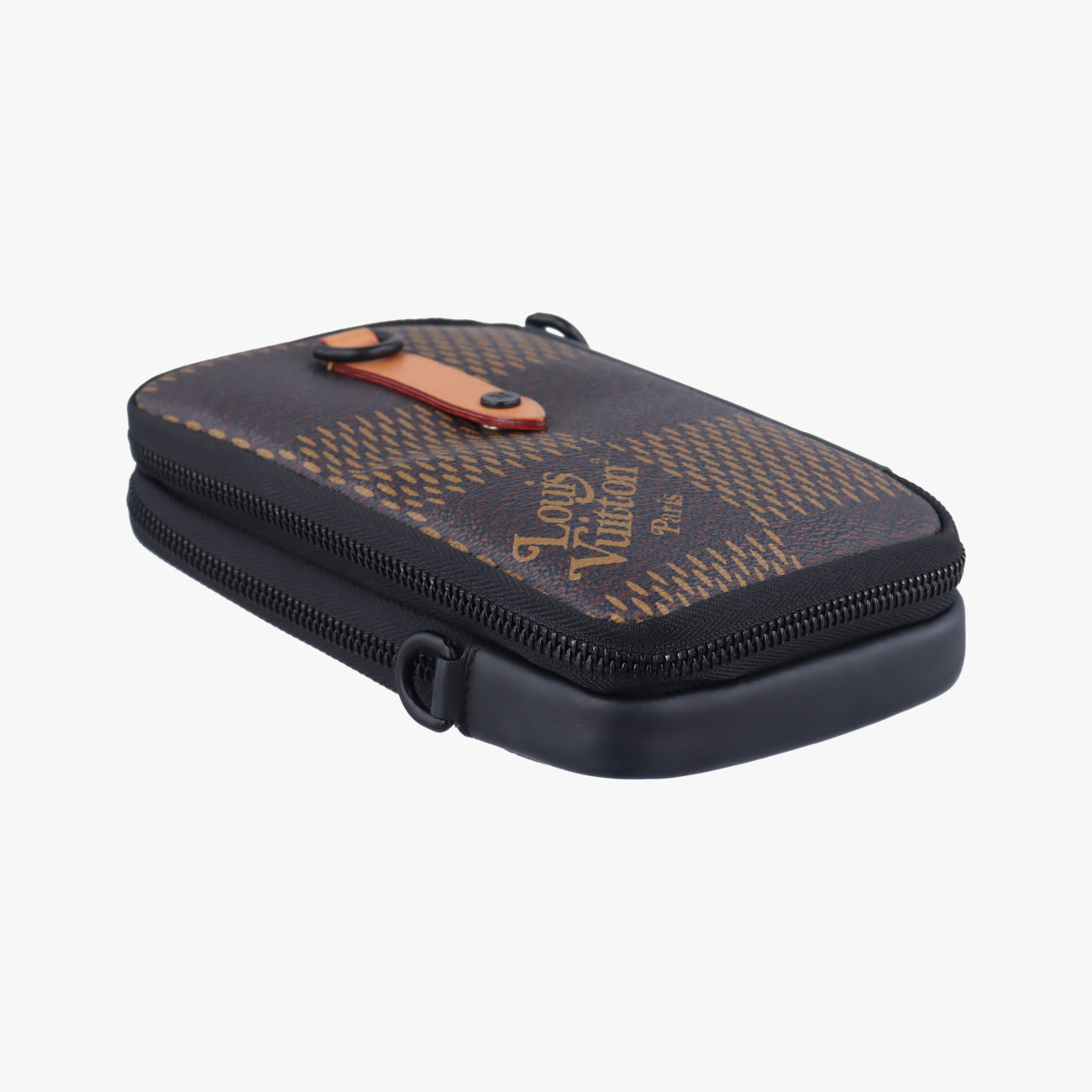 NIGO collaboration Double phone pouchEBENEDamier GiantN40377ICチップ TR4220NIGOコラボ ダブルフォンポーチエベヌダミエ ジャイアントN40377ICチップ TR4220