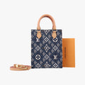 SINCE1854 Petit Sac Plat 2020AWNavy x White×Beigemonogram jacquardM80288SP4200 ICチップSINCE1854 プティット サックプラ 2020AWネイビー×ホワイト×ベージュモノグラム ジャガードM80288SP4200 ICチップ