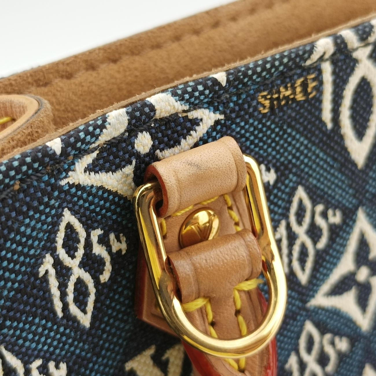 SINCE1854 Petit Sac Plat 2020AWNavy x White×Beigemonogram jacquardM80288SP4200 ICチップSINCE1854 プティット サックプラ 2020AWネイビー×ホワイト×ベージュモノグラム ジャガードM80288SP4200 ICチップ