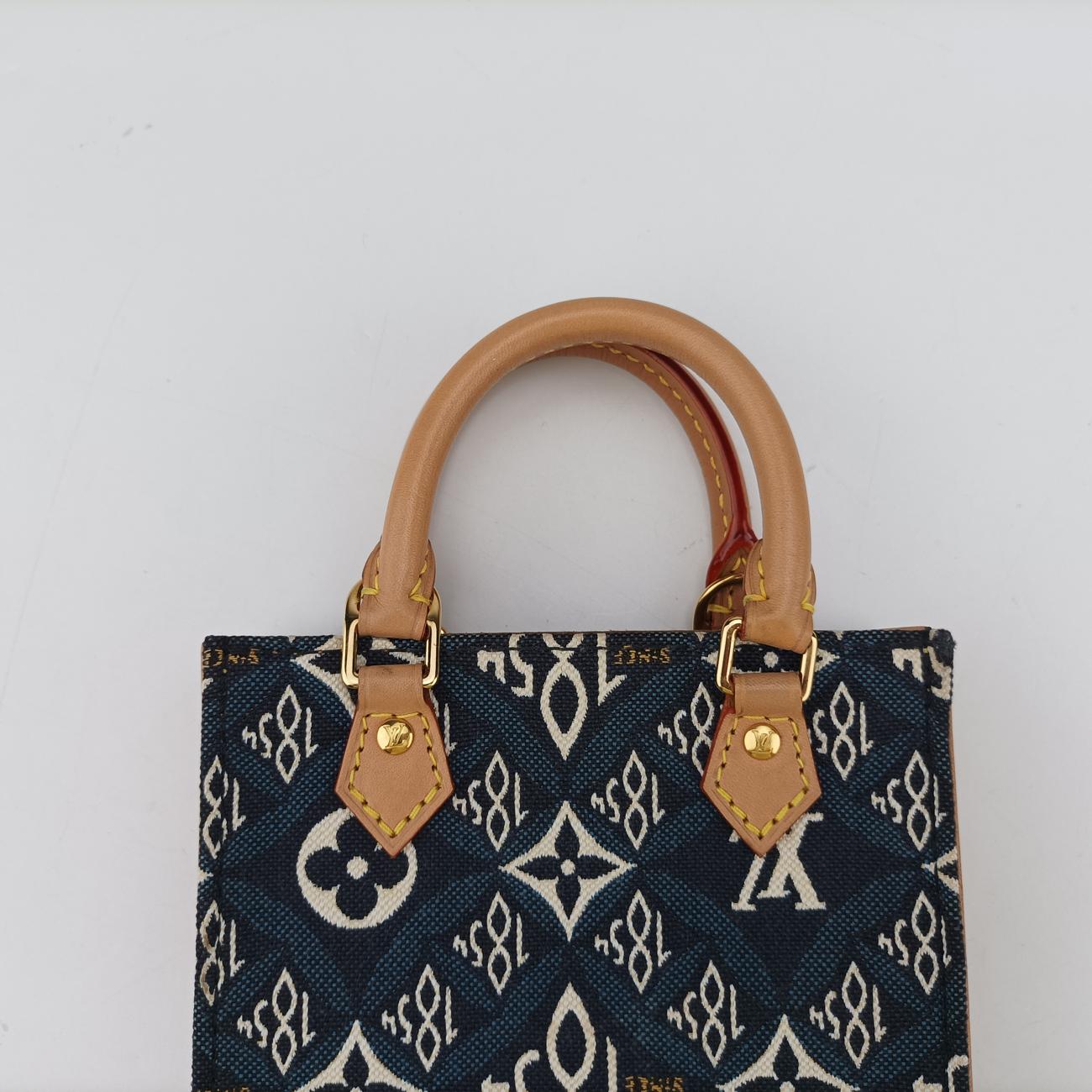 SINCE1854 Petit Sac Plat 2020AWNavy x White×Beigemonogram jacquardM80288SP4200 ICチップSINCE1854 プティット サックプラ 2020AWネイビー×ホワイト×ベージュモノグラム ジャガードM80288SP4200 ICチップ