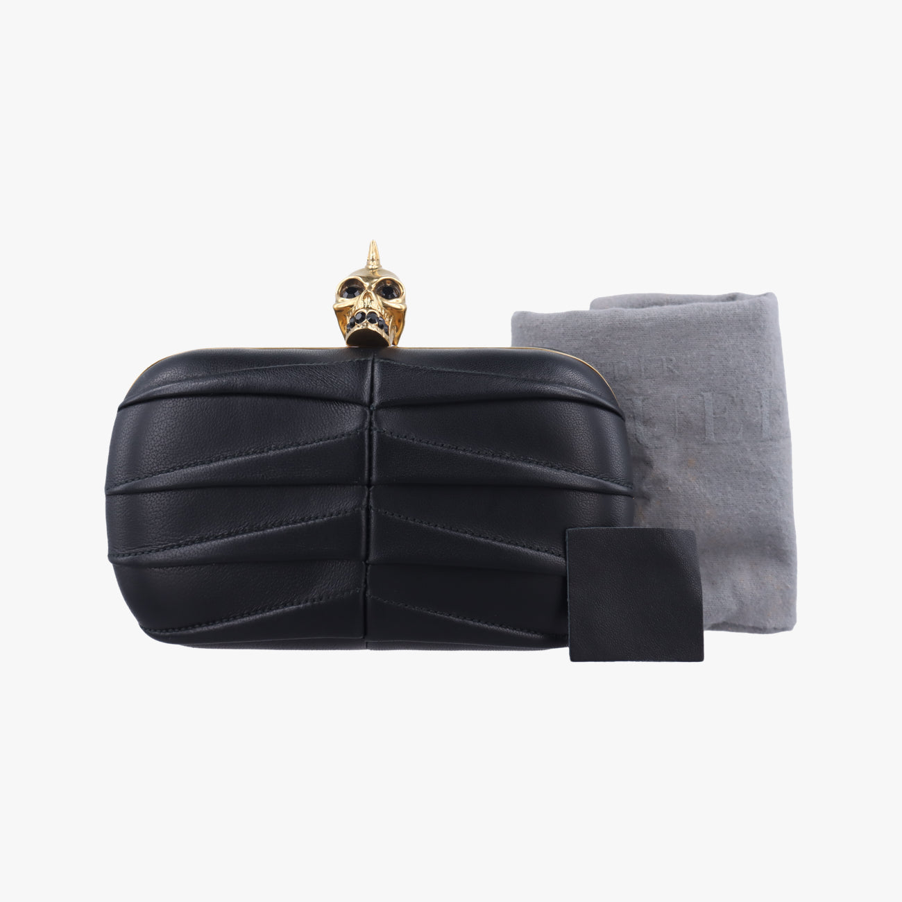 Skull Box clutchBlackleather287071 000926スカルボックスクラッチブラックレザー287071 000926