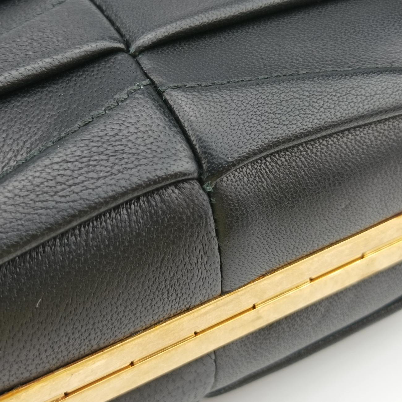 Skull Box clutchBlackleather287071 000926スカルボックスクラッチブラックレザー287071 000926