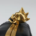 Skull Box clutchBlackleather287071 000926スカルボックスクラッチブラックレザー287071 000926