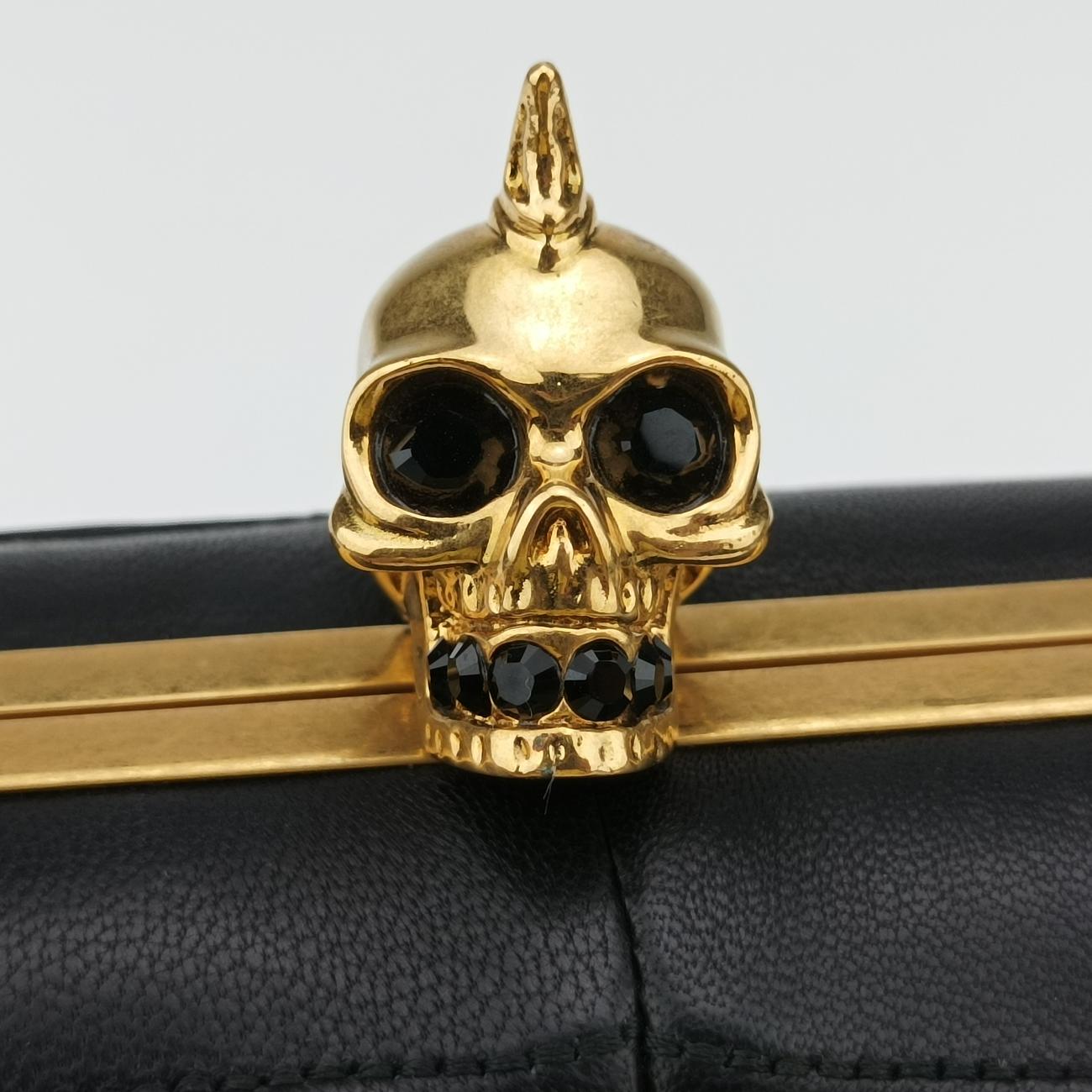 Skull Box clutchBlackleather287071 000926スカルボックスクラッチブラックレザー287071 000926