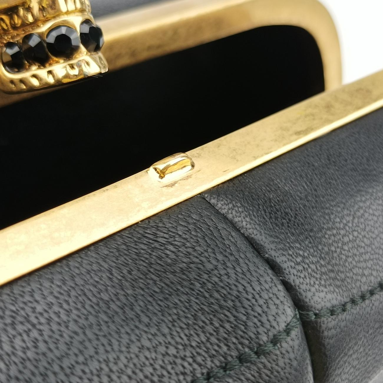 Skull Box clutchBlackleather287071 000926スカルボックスクラッチブラックレザー287071 000926
