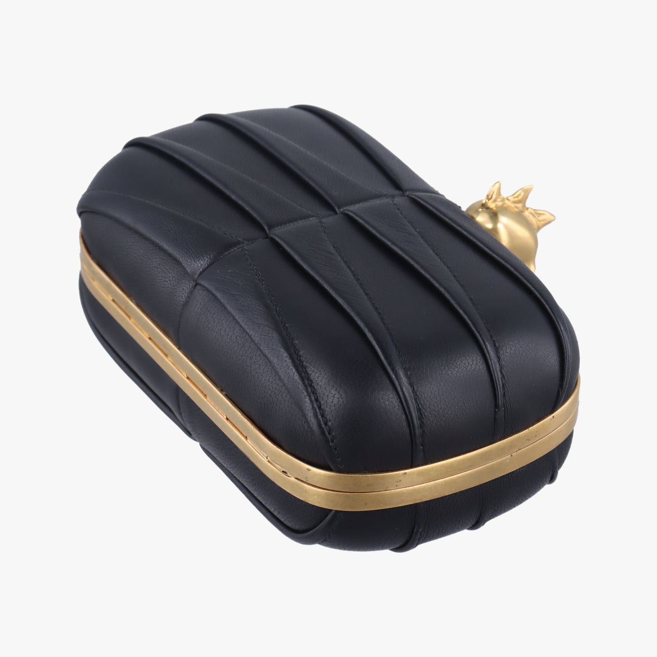 Skull Box clutchBlackleather287071 000926スカルボックスクラッチブラックレザー287071 000926