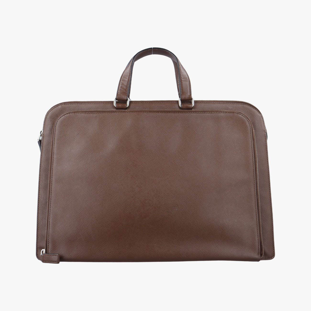 Triangle Logo PlateBrownSaffiano Leather178589164三角 ロゴ プレートブラウンサフィアーノレザー178589164