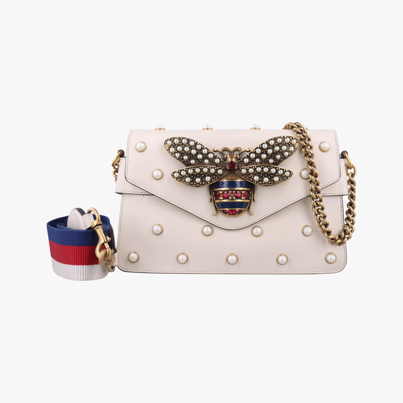 Broadway Pearl BeeWhiteLeather453778F022495009ブロードウェイ パール ビーホワイトレザー453778F022495009