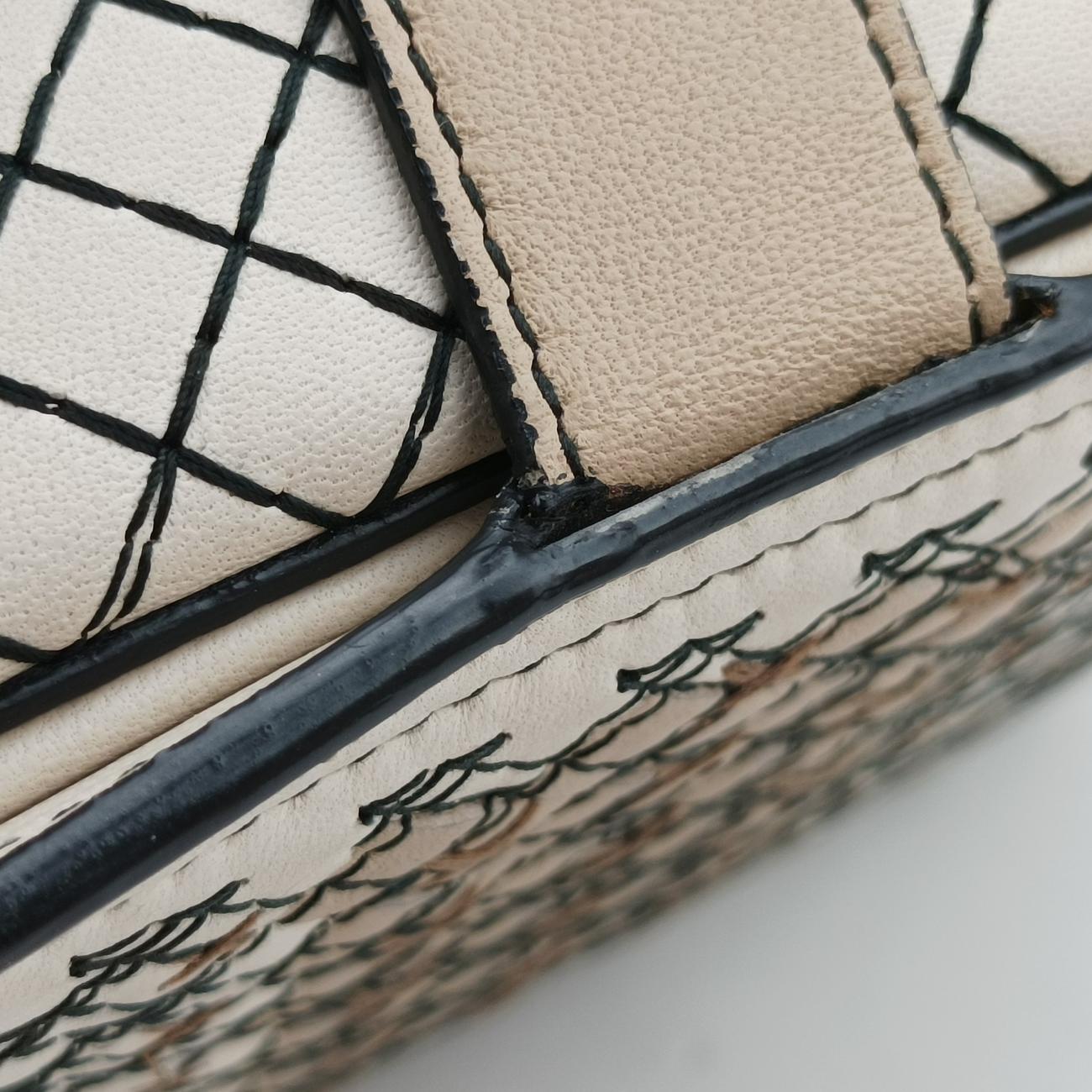 IntrecciatoBrown x White x BeigeLeatherB06323601Pイントレチャートブラウン×ホワイト×ベージュレザーB06323601P