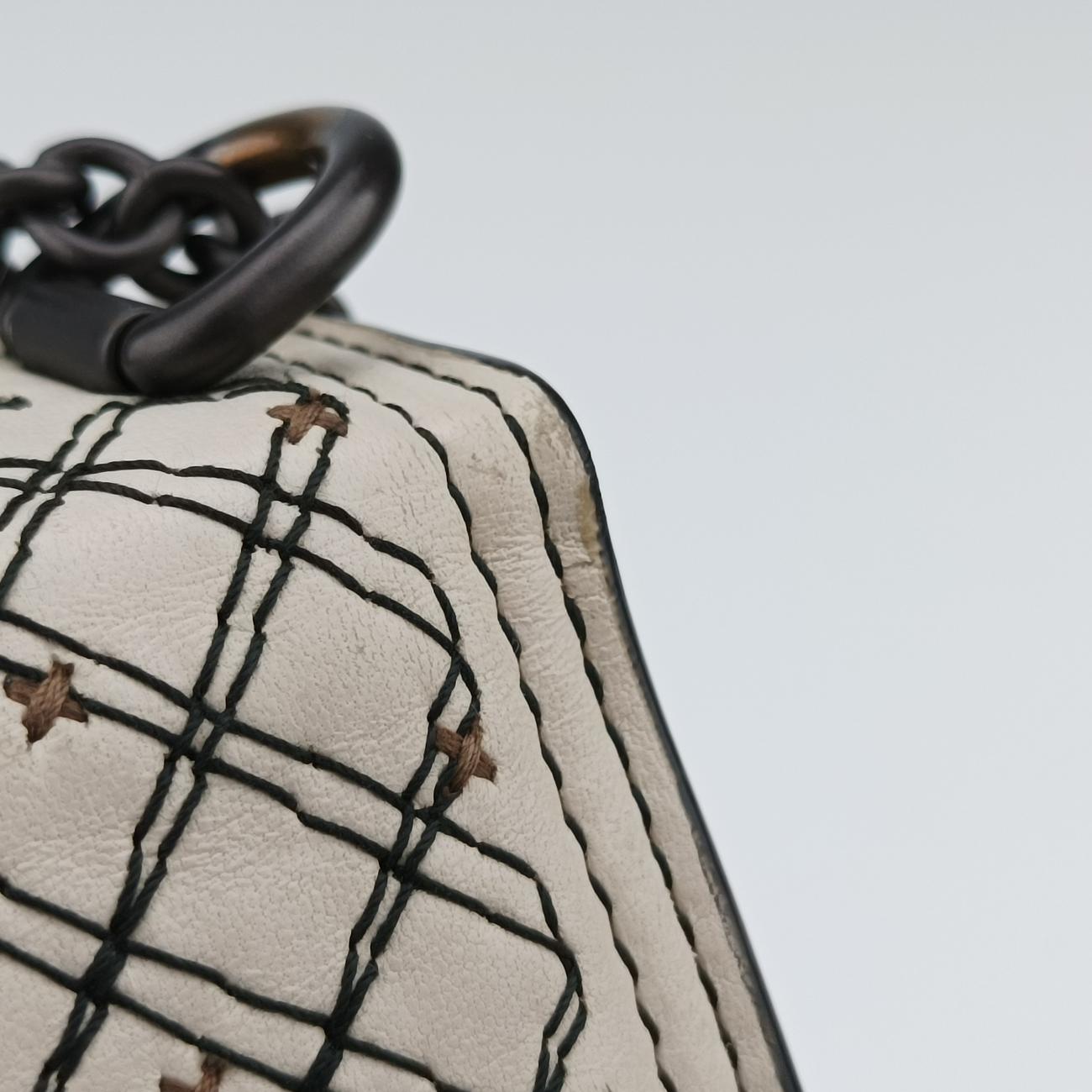 IntrecciatoBrown x White x BeigeLeatherB06323601Pイントレチャートブラウン×ホワイト×ベージュレザーB06323601P