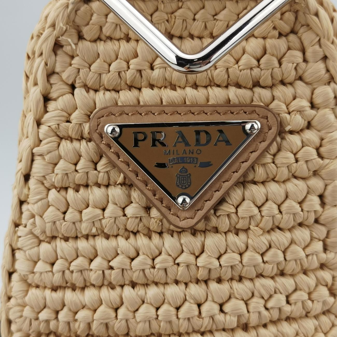 Triangle LogoBeigeStraw1BH190272 1トライアングル ロゴベージュストロー1BH190272 1