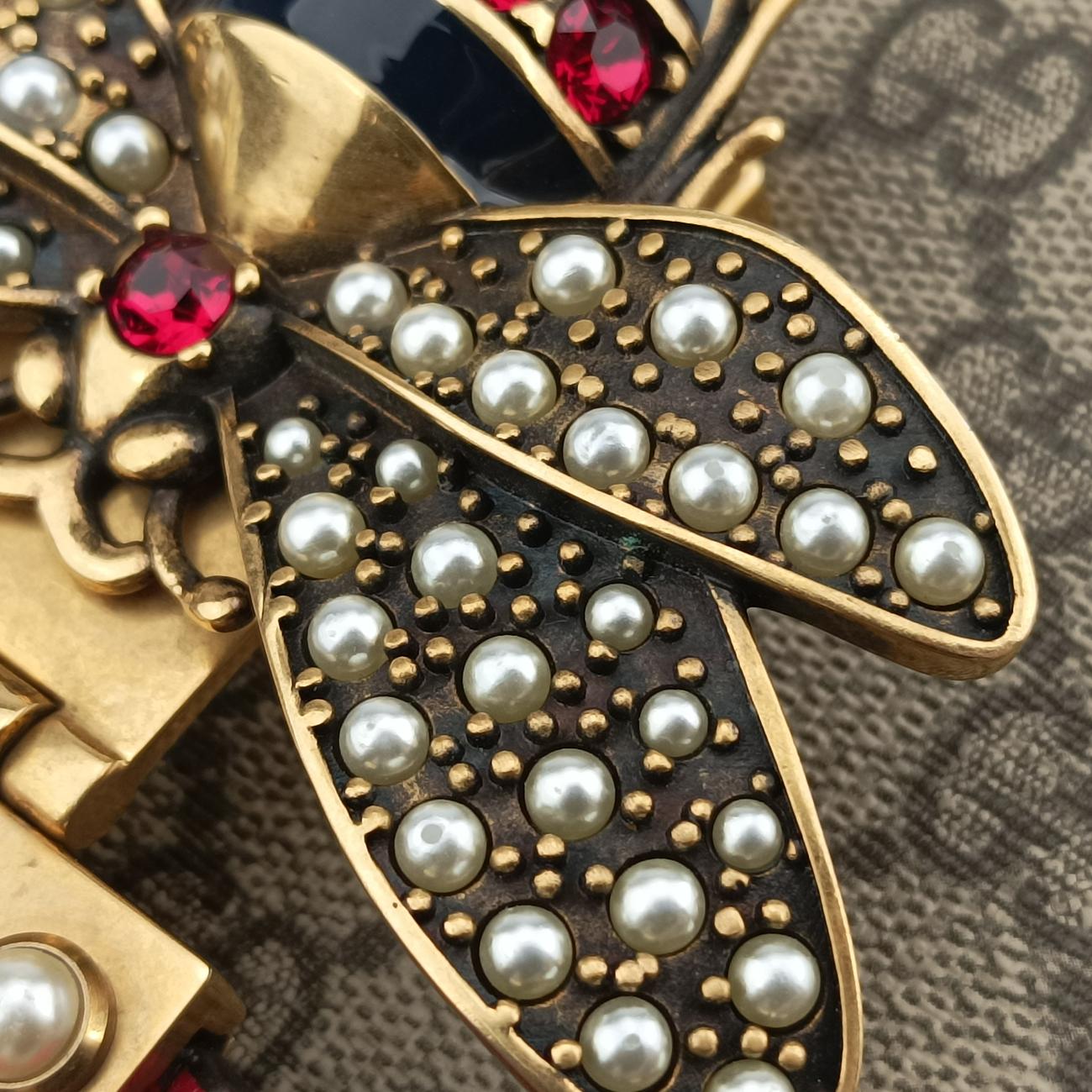 Queen Margaretbeige×MulticolourPVC coated canvas×Leather476541G027799086クイーン マーガレットベージュ×マルチカラーPVCコーティングキャンバス×レザー476541G027799086