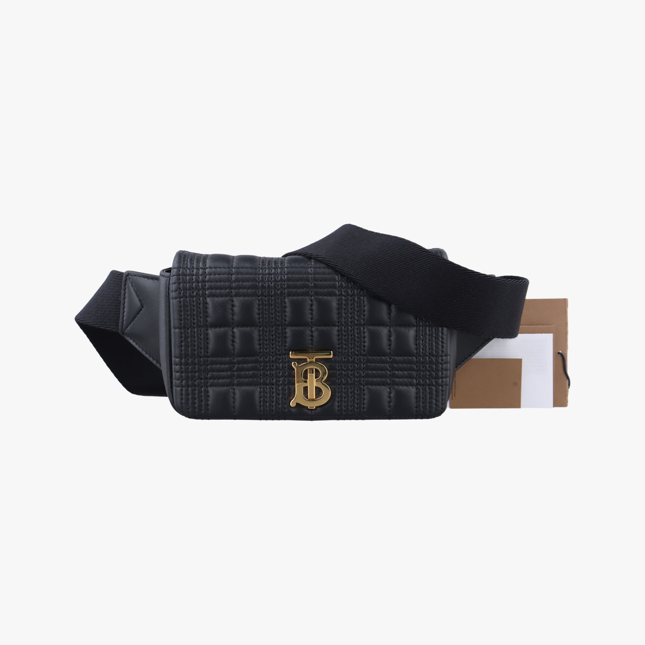 Quilted Lola TB logoBlackLeatherITPELMAG8526PRAキルティング ローラ TB ロゴブラックレザーITPELMAG8526PRA