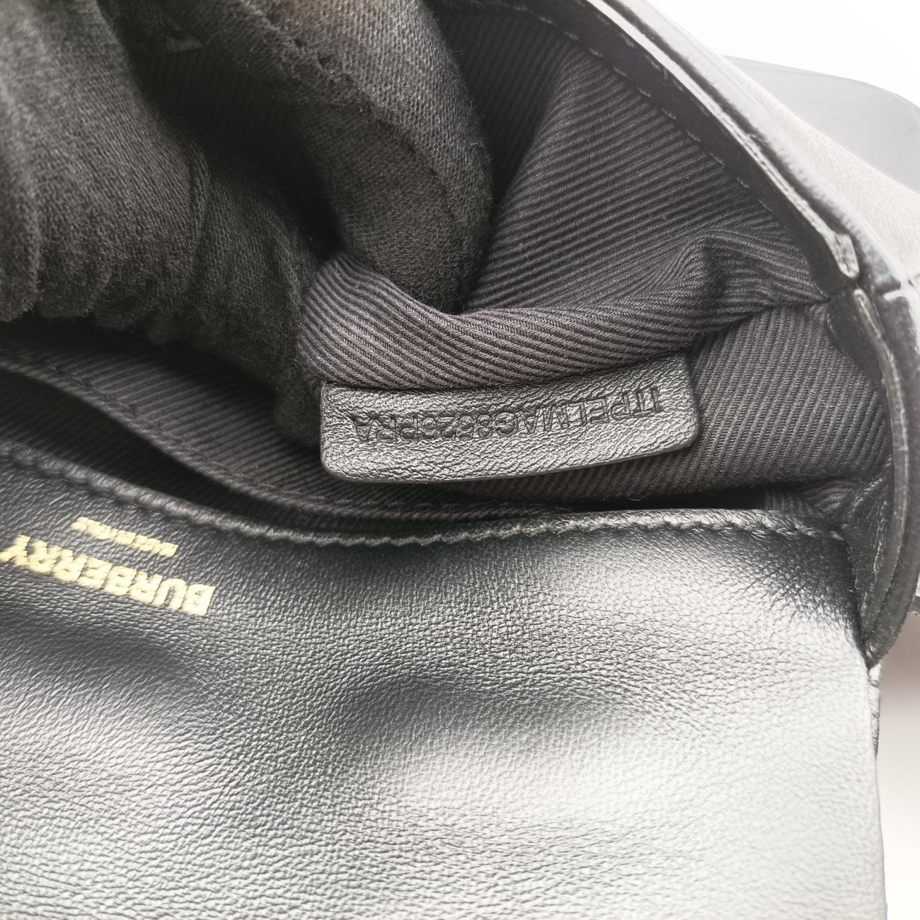 Quilted Lola TB logoBlackLeatherITPELMAG8526PRAキルティング ローラ TB ロゴブラックレザーITPELMAG8526PRA