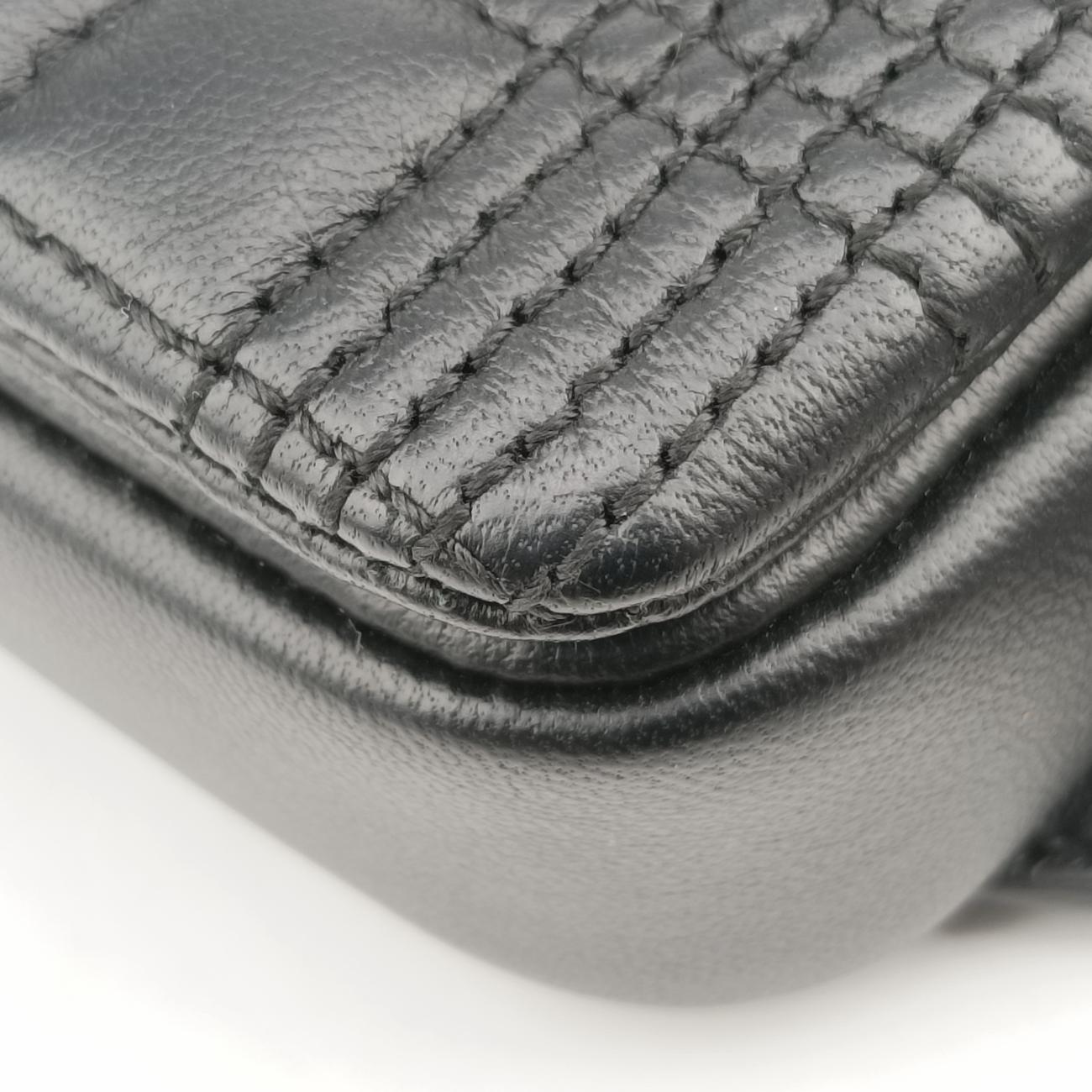 Quilted Lola TB logoBlackLeatherITPELMAG8526PRAキルティング ローラ TB ロゴブラックレザーITPELMAG8526PRA