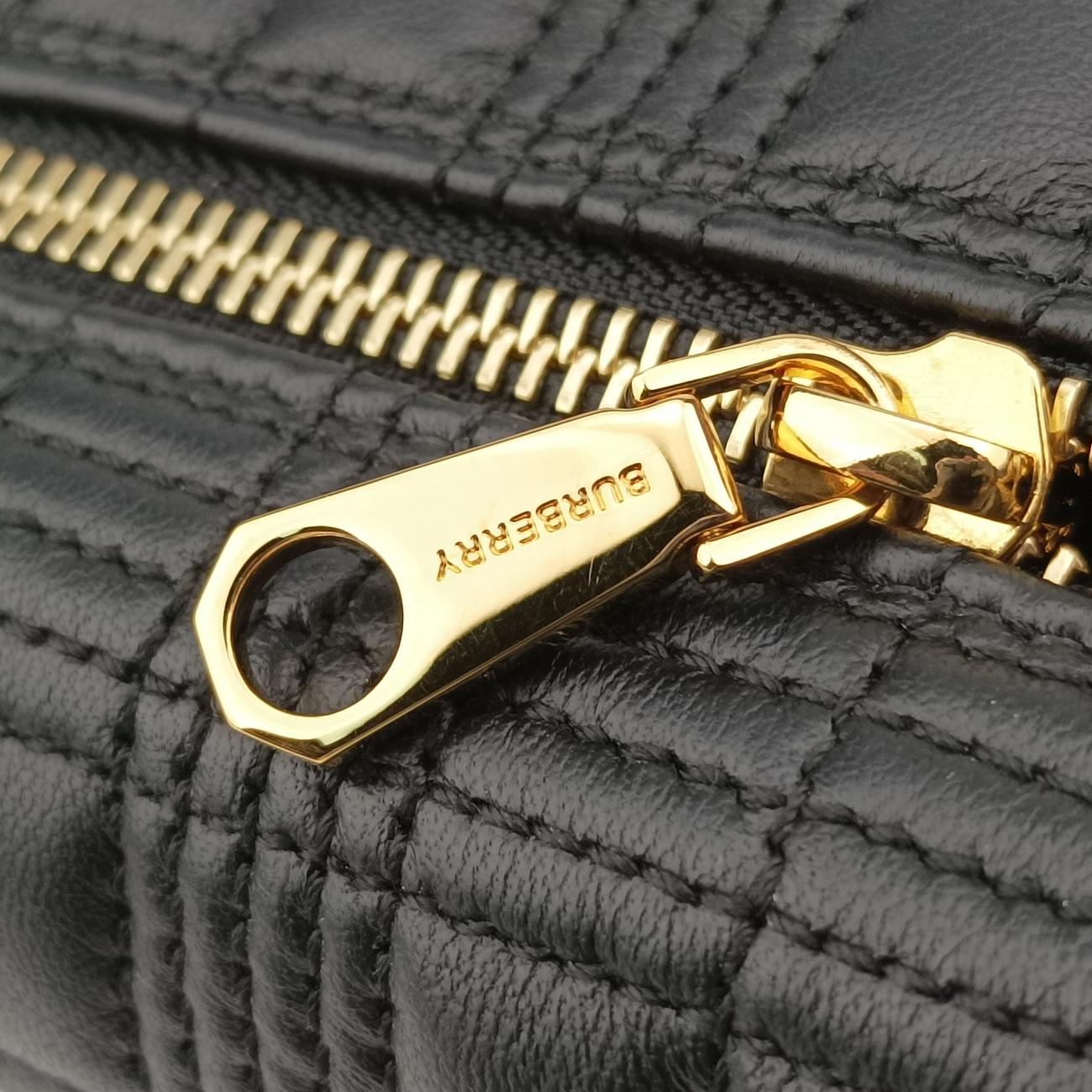 Quilted Lola TB logoBlackLeatherITPELMAG8526PRAキルティング ローラ TB ロゴブラックレザーITPELMAG8526PRA