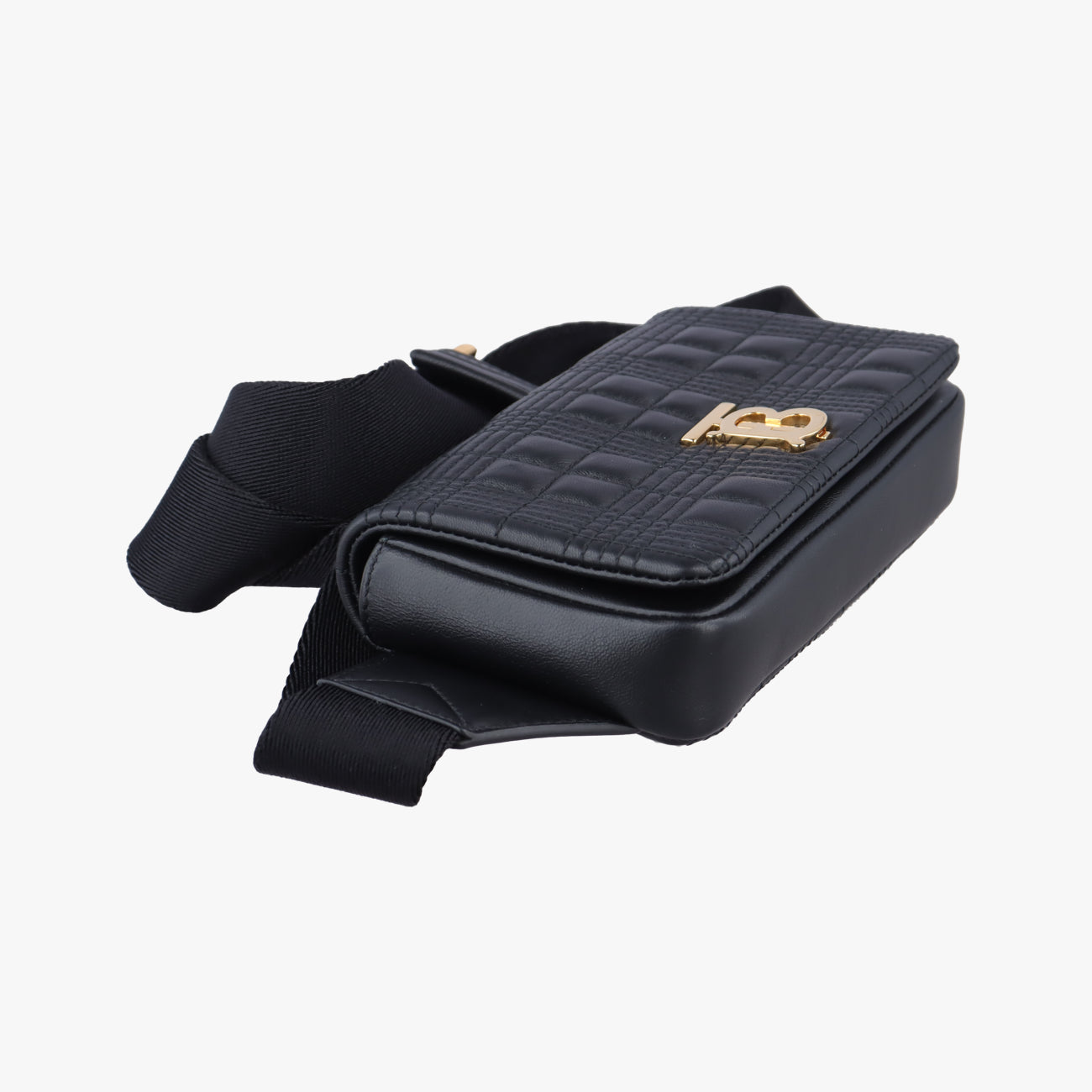 Quilted Lola TB logoBlackLeatherITPELMAG8526PRAキルティング ローラ TB ロゴブラックレザーITPELMAG8526PRA