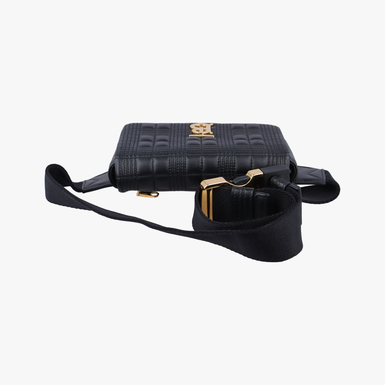 Quilted Lola TB logoBlackLeatherITPELMAG8526PRAキルティング ローラ TB ロゴブラックレザーITPELMAG8526PRA