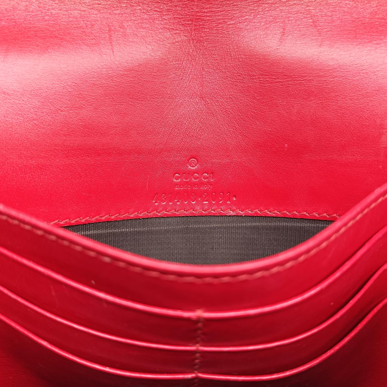 Guccissima Signature BowyRedLeather431408グッチッシマ シグネチャー ボウイレッドレザー431408