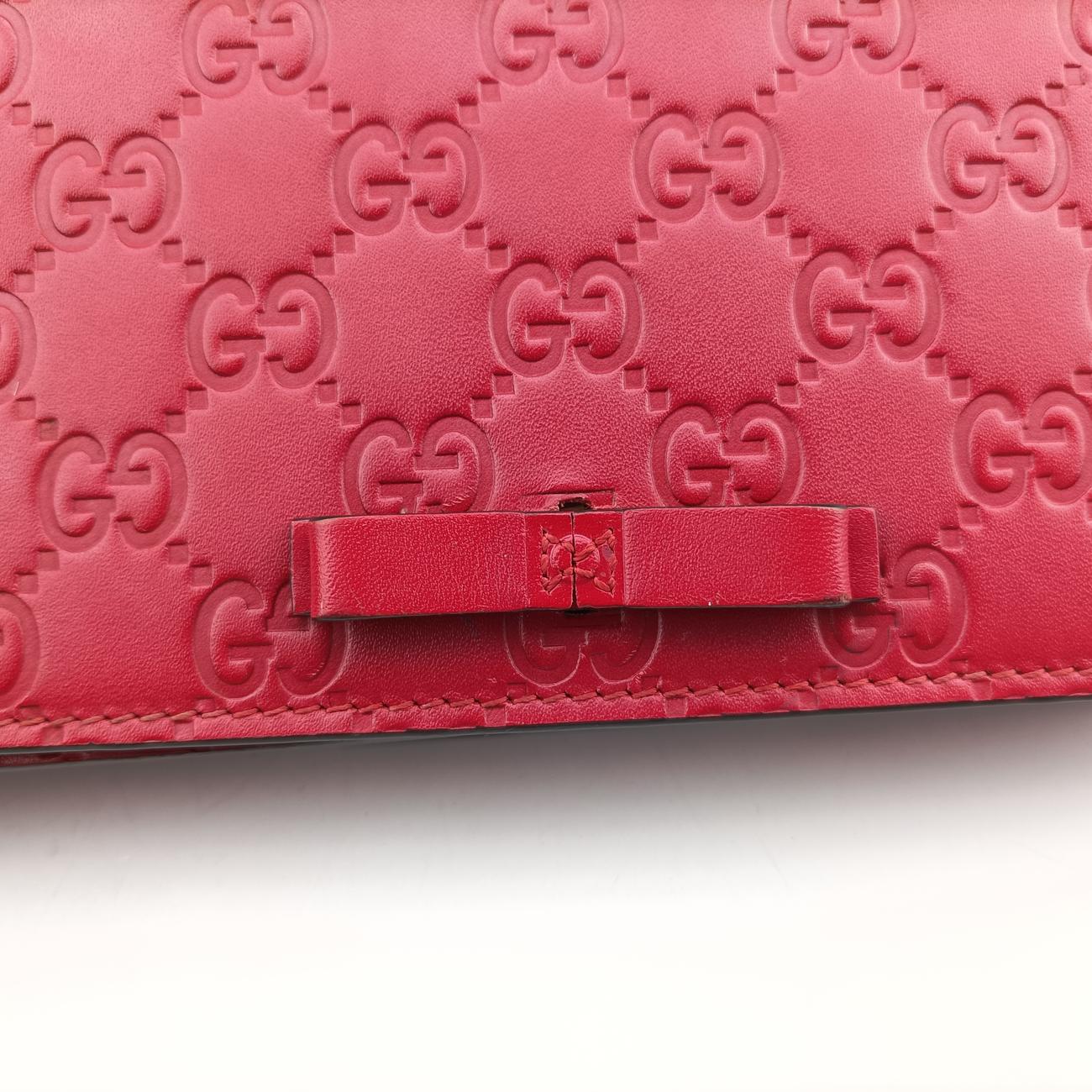Guccissima Signature BowyRedLeather431408グッチッシマ シグネチャー ボウイレッドレザー431408