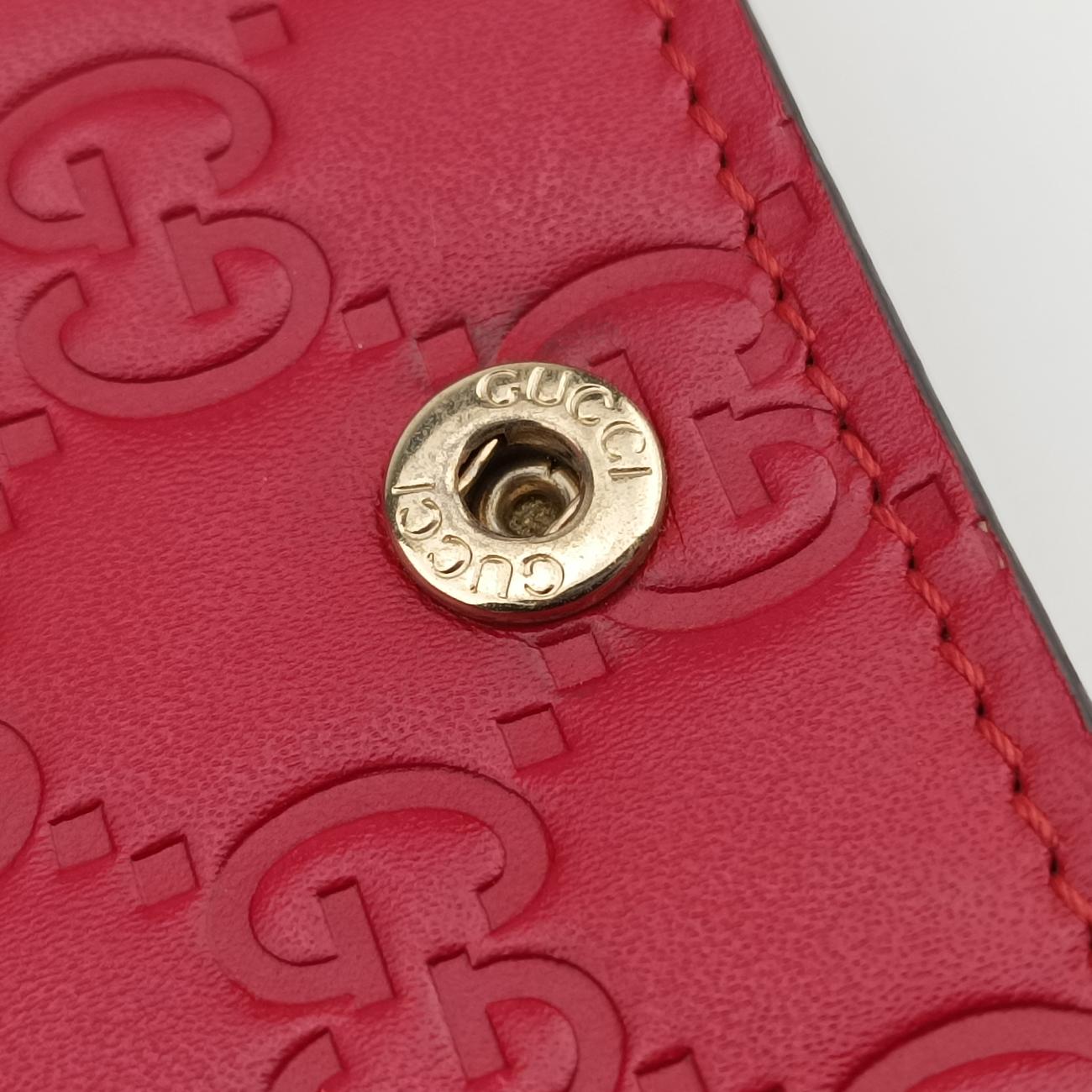 Guccissima Signature BowyRedLeather431408グッチッシマ シグネチャー ボウイレッドレザー431408