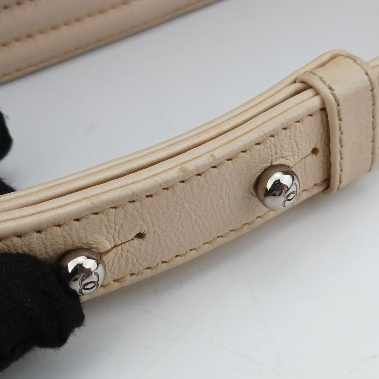 BOY CHANELbeigeLeatherA6671319010495ボーイシャネルベージュレザーA6671319010495