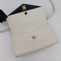 Chevron Quilted  SmallWhite x BlackLeather27211298シェブロンキルティングスモールホワイト×ブラックレザー27211298