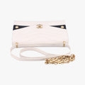 Chevron Quilted  SmallWhite x BlackLeather27211298シェブロンキルティングスモールホワイト×ブラックレザー27211298