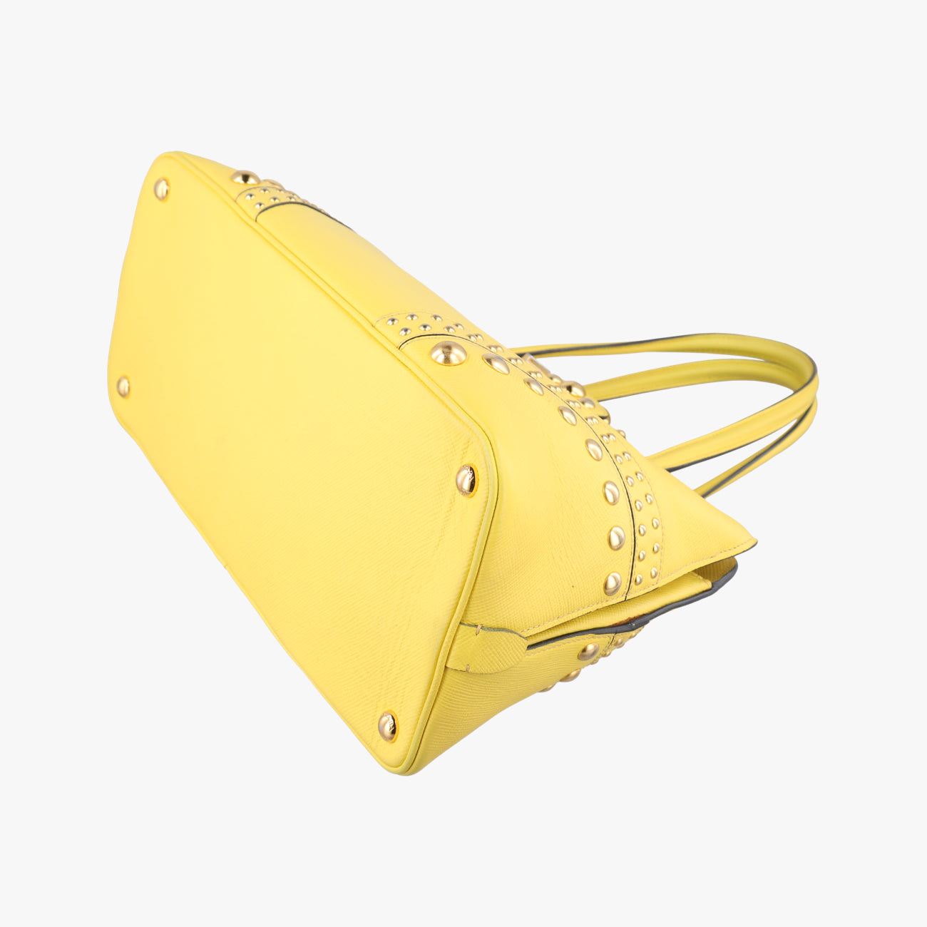 Cuir Studded Open PromenadeYellowSaffiano LeatherBN275325プロムナード スタッズイエローサフィアーノレザーBN275325
