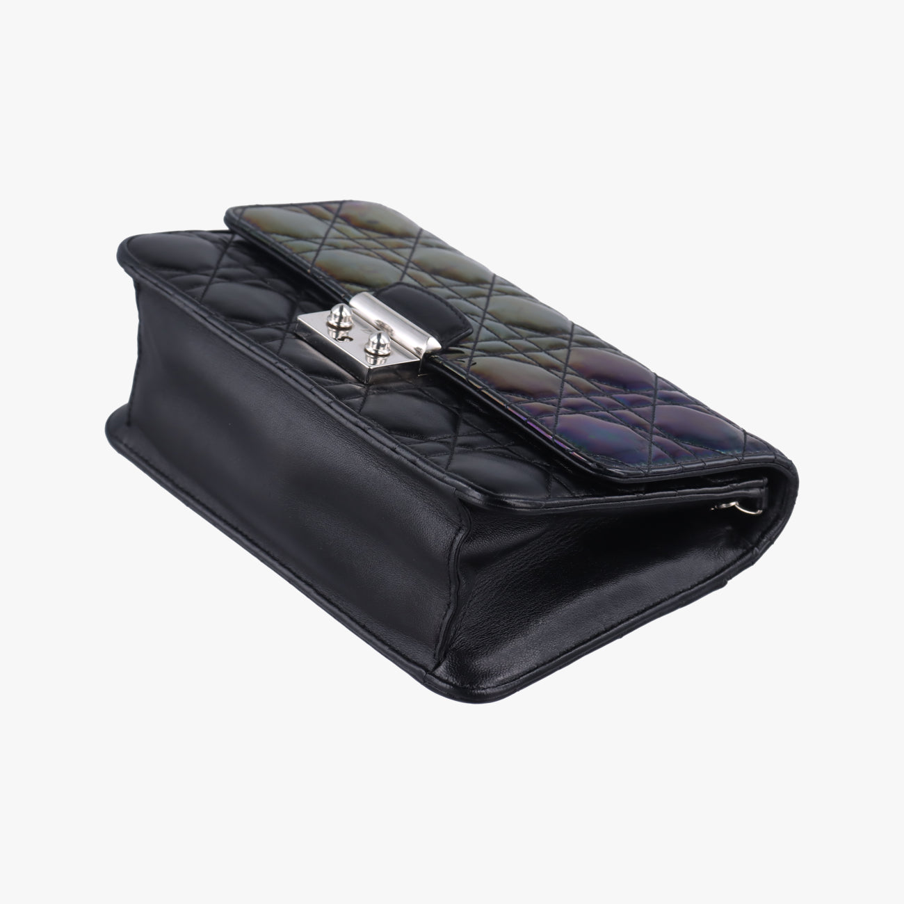 Miss Dior Cannage New RockBlack x Multicolorlambskin×Patent18-MA-0185ミス ディオール カナージュ ニューロックブラック×マルチカラーラムスキン×パテント18-MA-0185