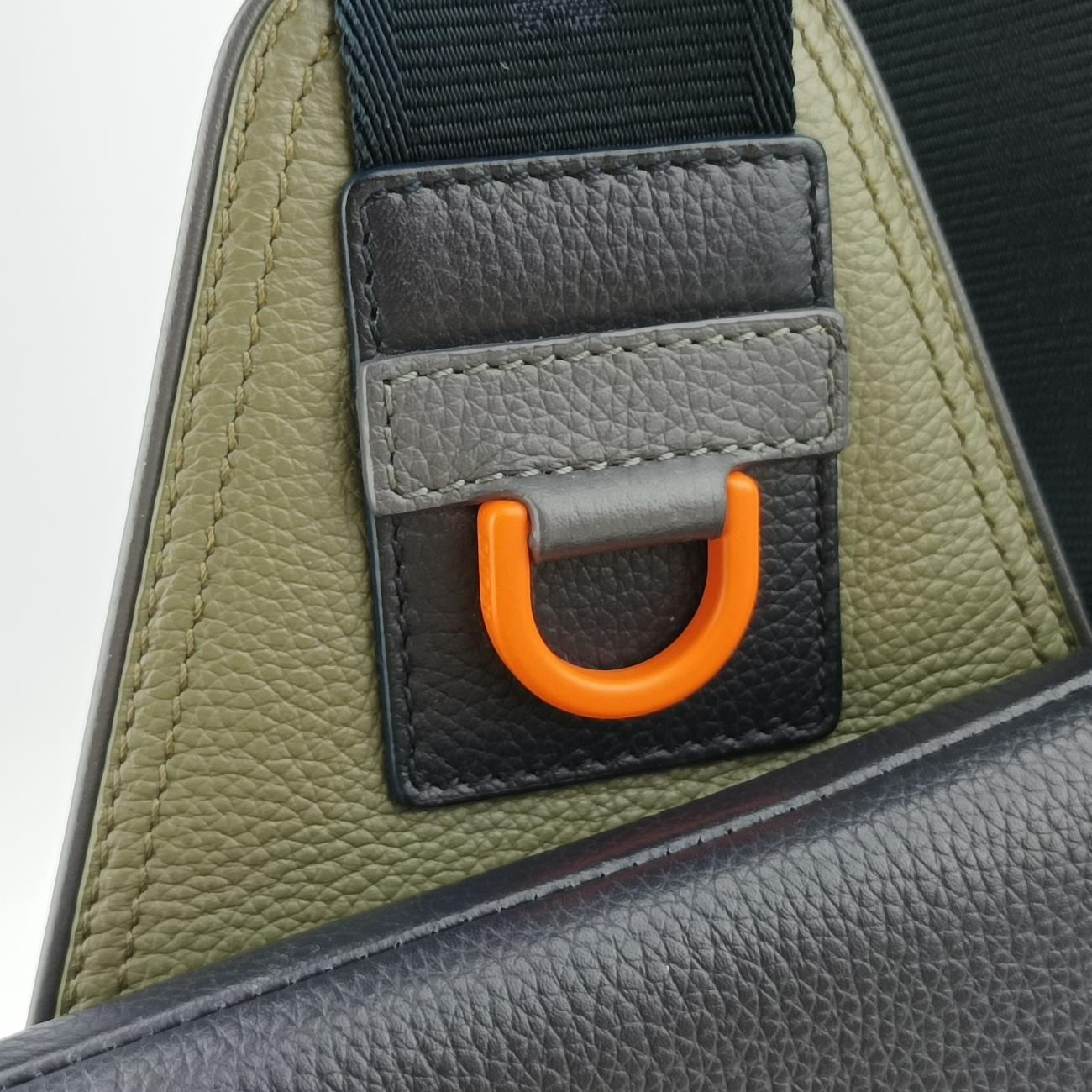 saddle bagGreen x NavyLeather×Nylon27-BO-0291サドルバッググリーン×ネイビーレザー×ナイロン27-BO-0291