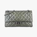 2.55 MatelasseGreenPatent LeatherA37587149676882.55 ダブルフラップマトラッセグリーンパテントA3758714967688