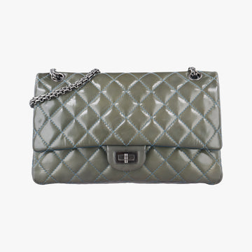 2.55 MatelasseGreenPatent LeatherA37587149676882.55 ダブルフラップマトラッセグリーンパテントA3758714967688